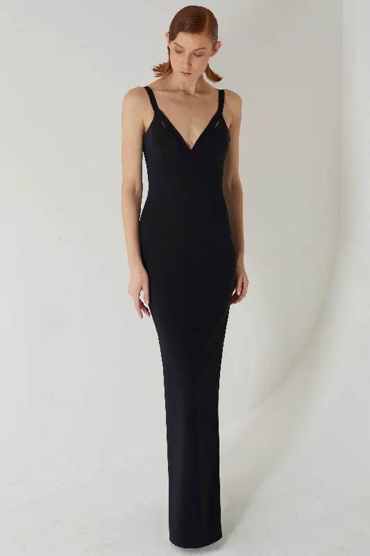 Amanda Long Dress - Black