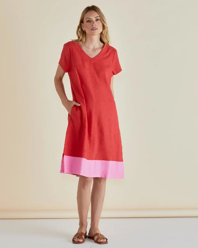 Betty Basics Elwood Dress Red Pink