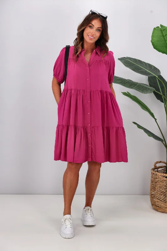 Boho Australia Masie Dress Magenta