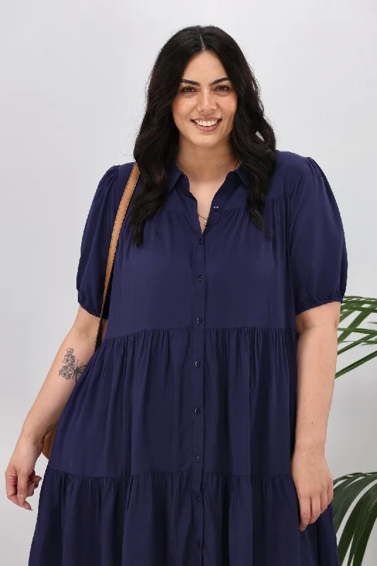 Boho Australia Masie Dress Navy