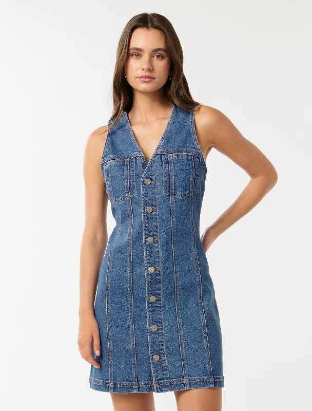 Christine Denim Mini Dress