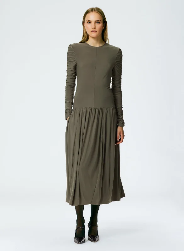 Drapey Jersey Ruched Dress