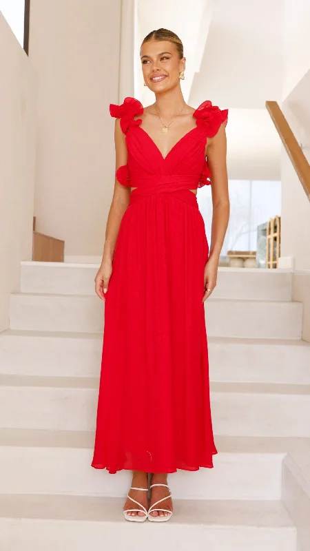 Galilhai Maxi Dress - Red