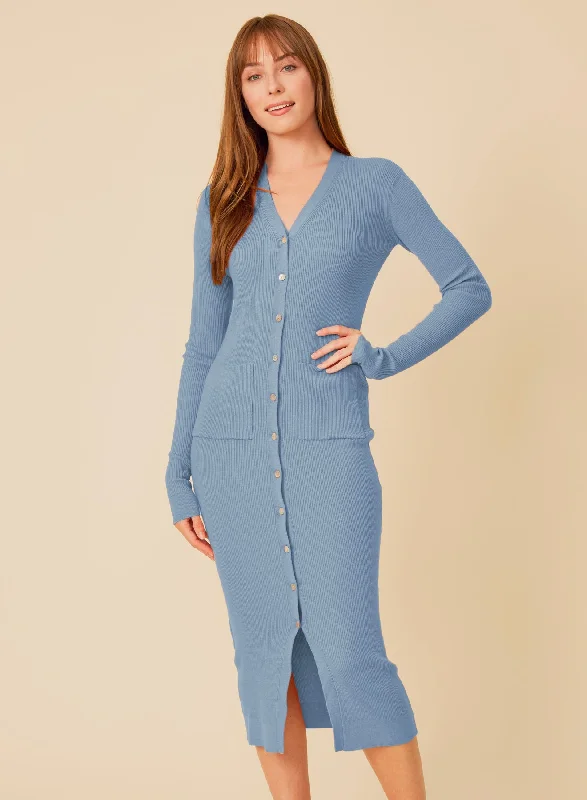 Loren Cardi Dress - Powder