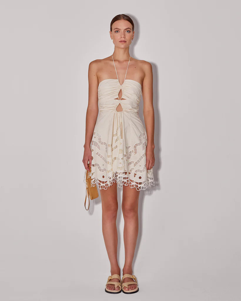 Luna Eyelet Dress - Ecru