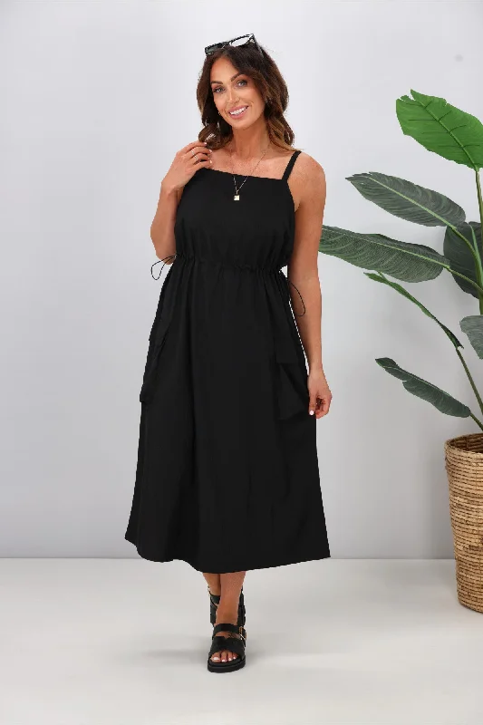 Shine On Label Asana Cargo Dress Black