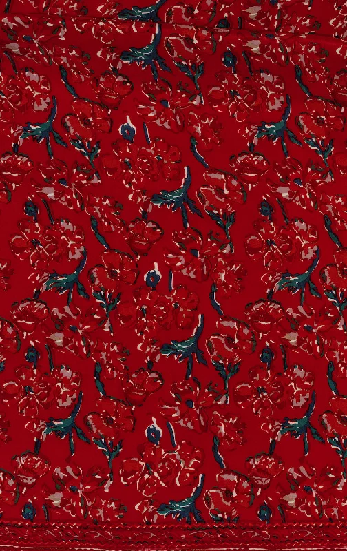 SILK WATERCOLOR PRINT VERMILLION