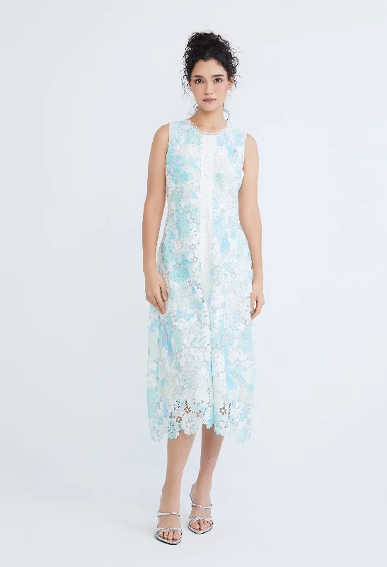 Tiffany Guipure Floral Lace Dress