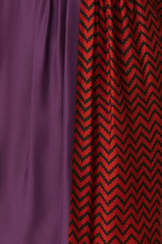 BLOCK ZIGZAG AUBERGINE