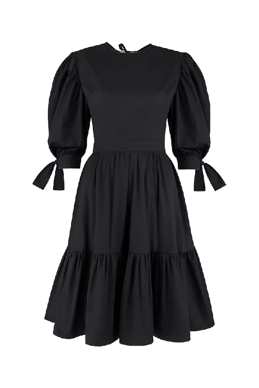 Caroline Black Cotton Dress