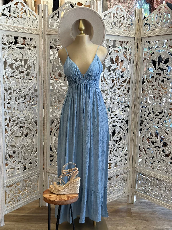 Chambray Maxi Dress