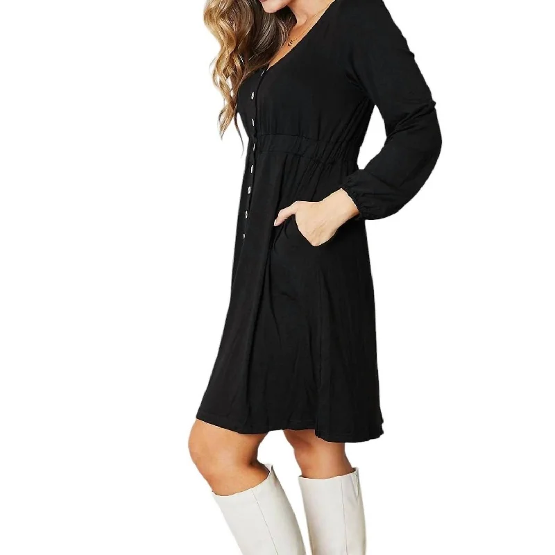 Double Take - Enchanting Elegance Long Sleeve Dress