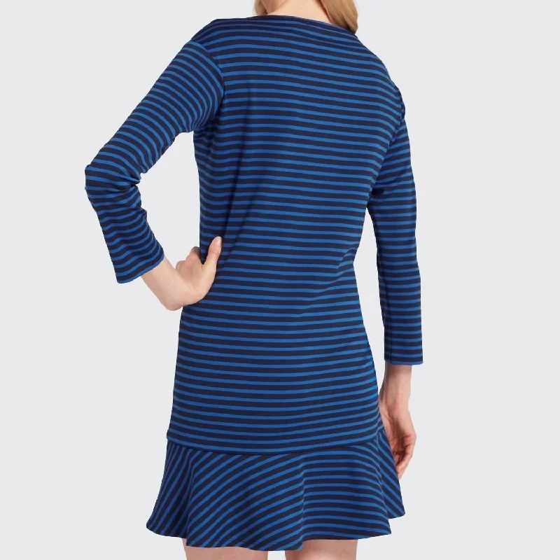 Draper James - Stripe Tulip Long Sleeve Dress