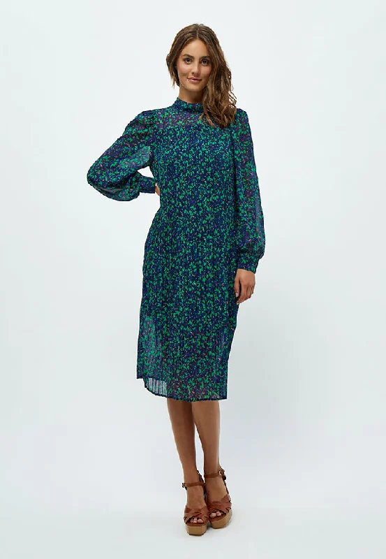 Levi Midi Dress - Bright Green Print