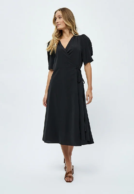 Mena Midi Dress - Black