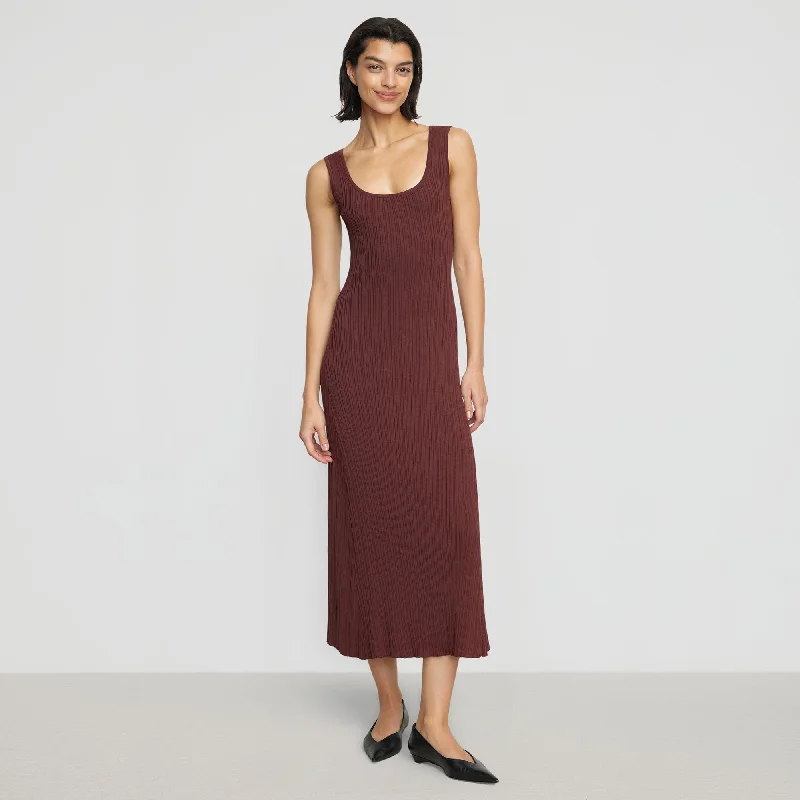 Sofia Ribbed Maxi Dress | Deep Burgundy