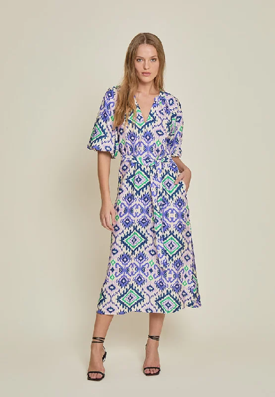 MSMadima Midi Dress - Dusted Peri P