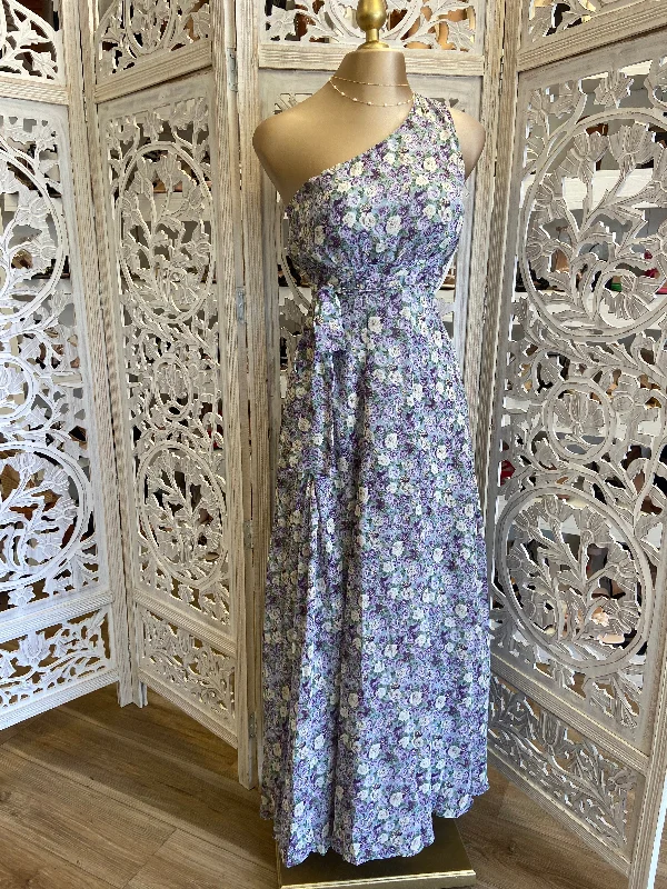 One sleeve Floral Maxi Dress