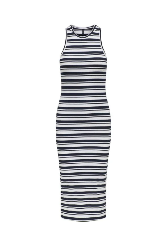 ONLY BELFAST STRIPE SL MIDI DRESS