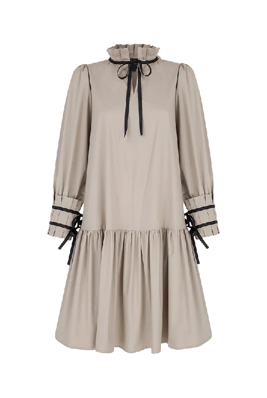 Simone Beige Cotton Dress