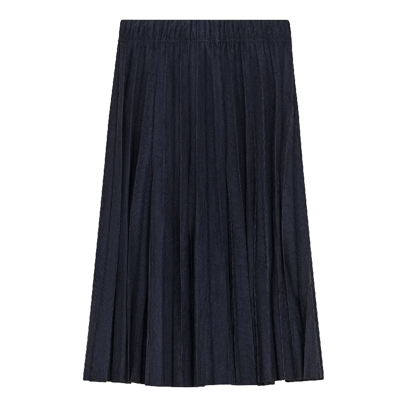 Aspect Navy Corduroy Crinkle Pleated 27" Skirt WB4CPT7064R