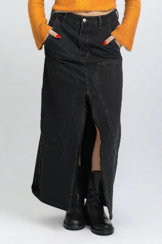 Hilda Denim Midi Skirt