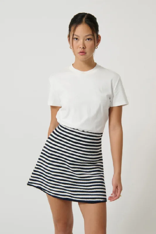 Helena Mini Skirt Stripe II Navy/White