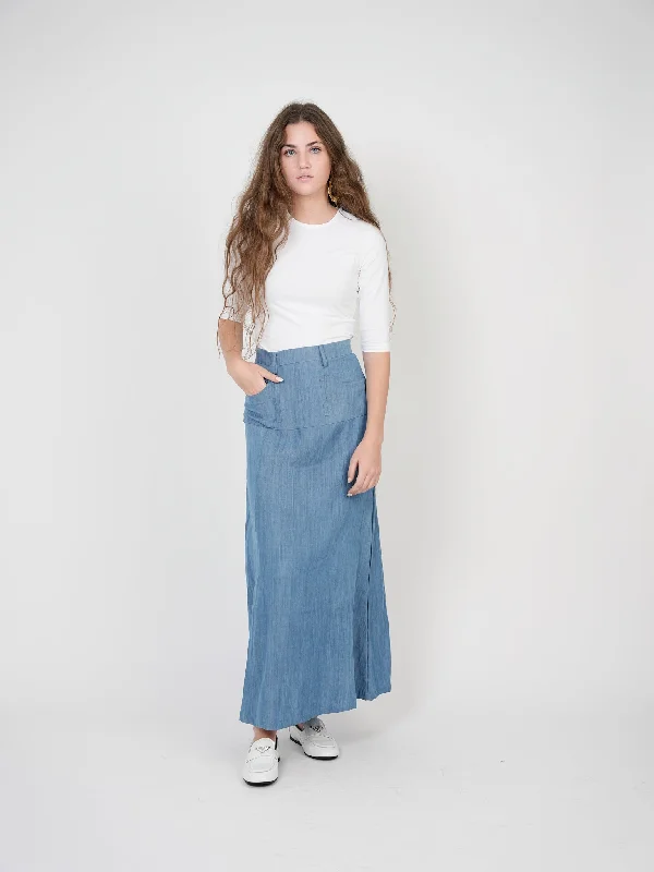 Spades Light Denim Maxi Skirt SB3CM8389SL