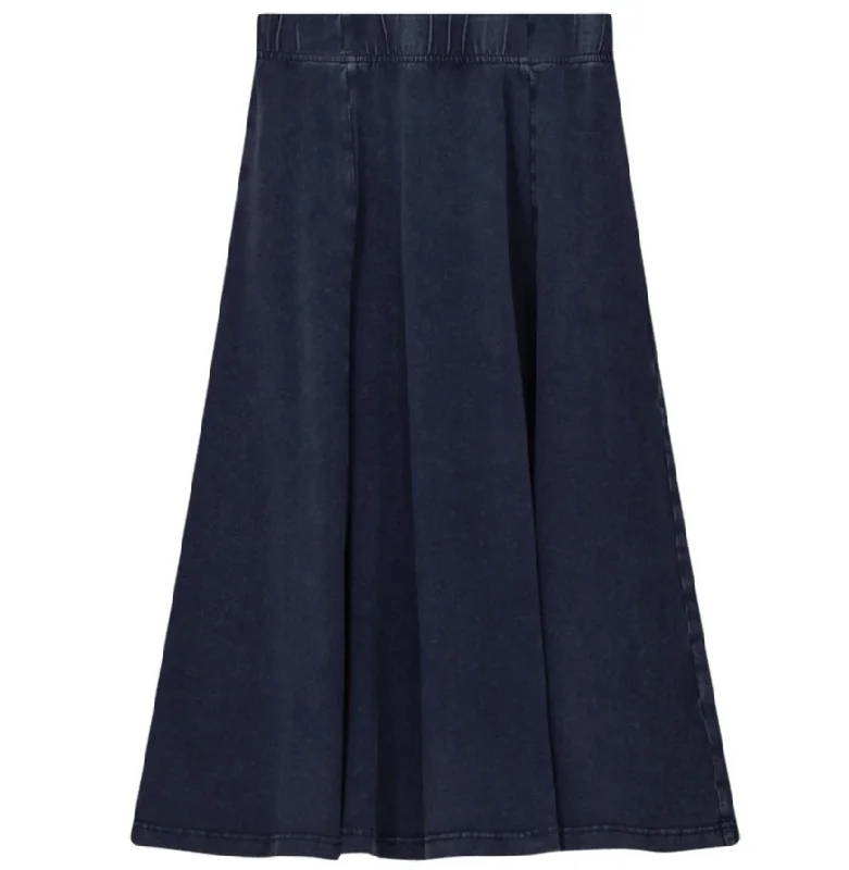 Unclear Dark Denim Wash Panel Skirt SB3CYT2056S